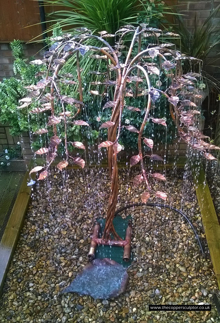 The Copper Sculptor Specializing in Copper Tree Water Features